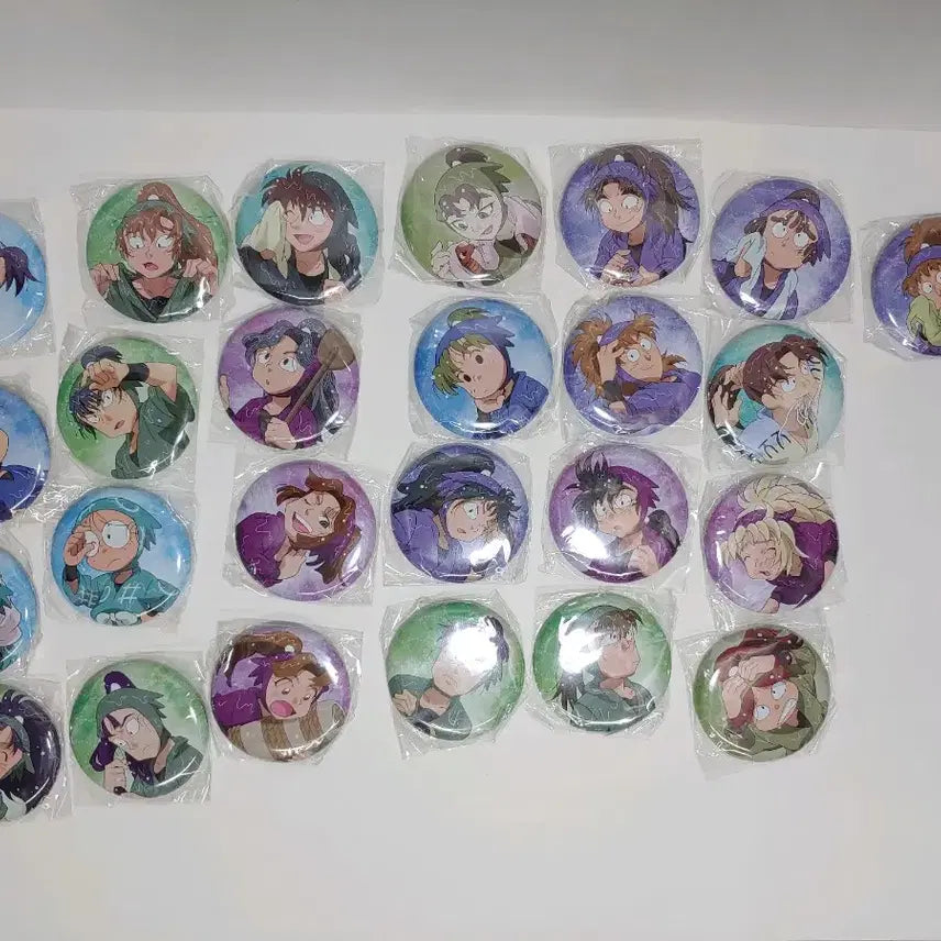 [BUNJANG] Nintama Rantaro Official Wet Illustration Badge Bundle Set / 닌타마 공식 물에젖은 일러 미개봉 뱃지 25개 일괄 가격인하