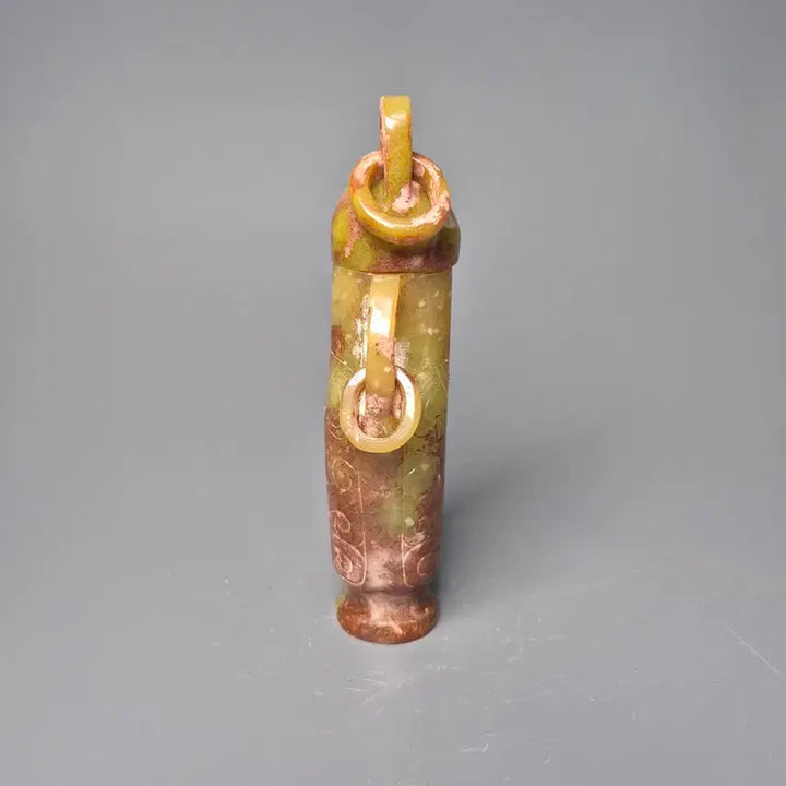 [BUNJANG] Jade Dǒuchí Patterned Covered Vase Antique Sculpture / 옥제 도철문 쌍이 유개병 골동품 옥기류 옥 고미술품 수집품 조각품