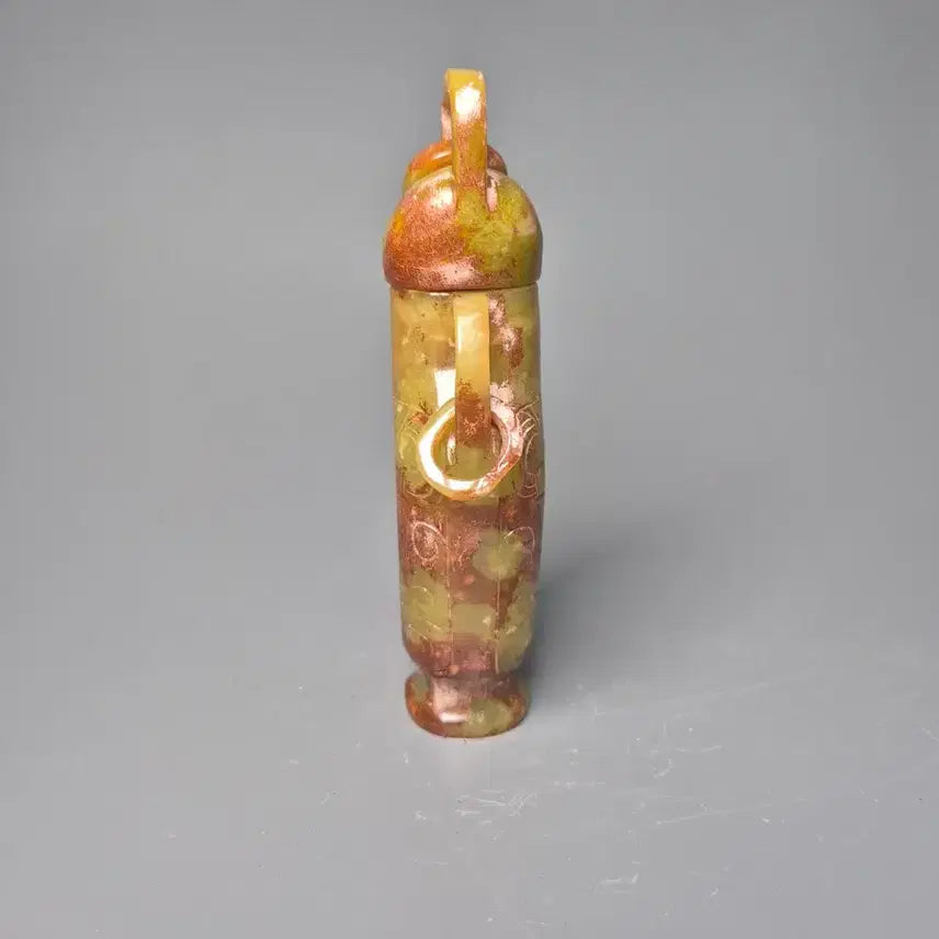 [BUNJANG] Jade Dǒuchí Patterned Covered Vase Antique Sculpture / 옥제 도철문 쌍이 유개병 골동품 옥기류 옥 고미술품 수집품 조각품