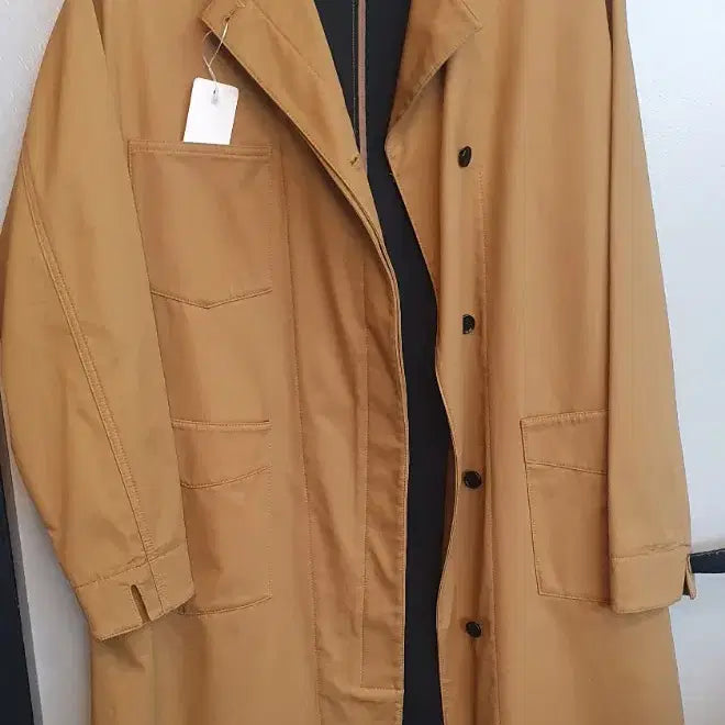 [BUNJANG] Studio Tomboy Camel Long Trench Coat - Free Size / 스튜디오 톰보이 카멜색 롱 트렌치코트 프리