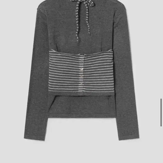 [BUNJANG] 8 Seconds Halter Neck Knit Layered Set / 에잇세컨즈 홀터넥 니트 레이어드 세트 나시 스트라이프