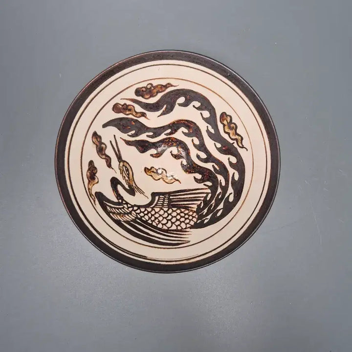 [BUNJANG] Chinese Celadon Porcelain Tea Bowl with Inscription / 송 길주요 연지원앙문 다완