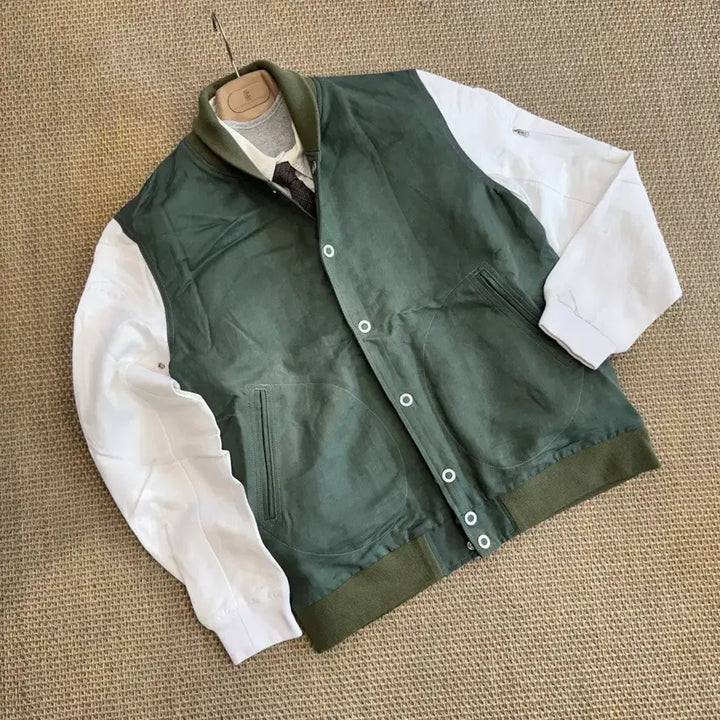 [BUNJANG] Handpicked Italian Premium Linen MA-1 Bomber Jacket / Handpicked 핸드픽드 이탈리안 최상급 린넨 MA-1 마원 블루종