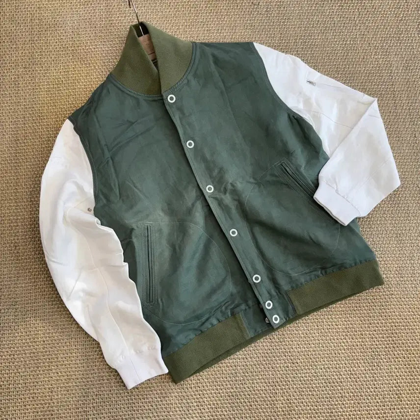 [BUNJANG] Handpicked Italian Premium Linen MA-1 Bomber Jacket / Handpicked 핸드픽드 이탈리안 최상급 린넨 MA-1 마원 블루종