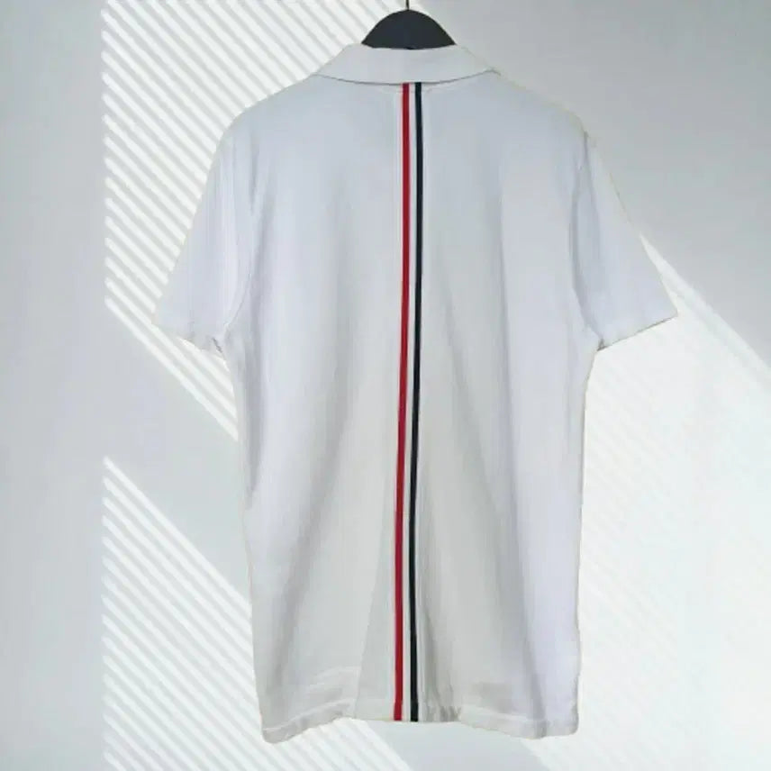 [BUNJANG] Thom Browne Center Back Stripe White Pique Polo Shirt / 명품 톰브라운 센터백 스트라이프 화이트 피케 폴로셔츠 카라티 테니스 골프