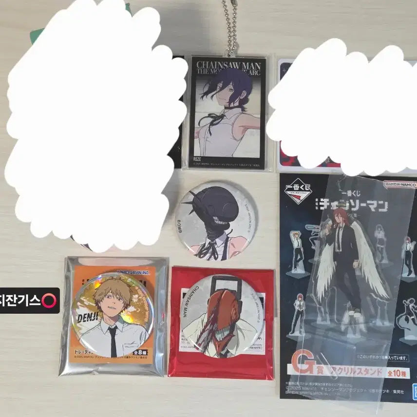 [BUNJANG] Chainsaw Man Reze, Angel Devil, Denji Acrylic Pin Set / 체인소맨 레제 아크릴 천사의 악마 덴지 뱃지