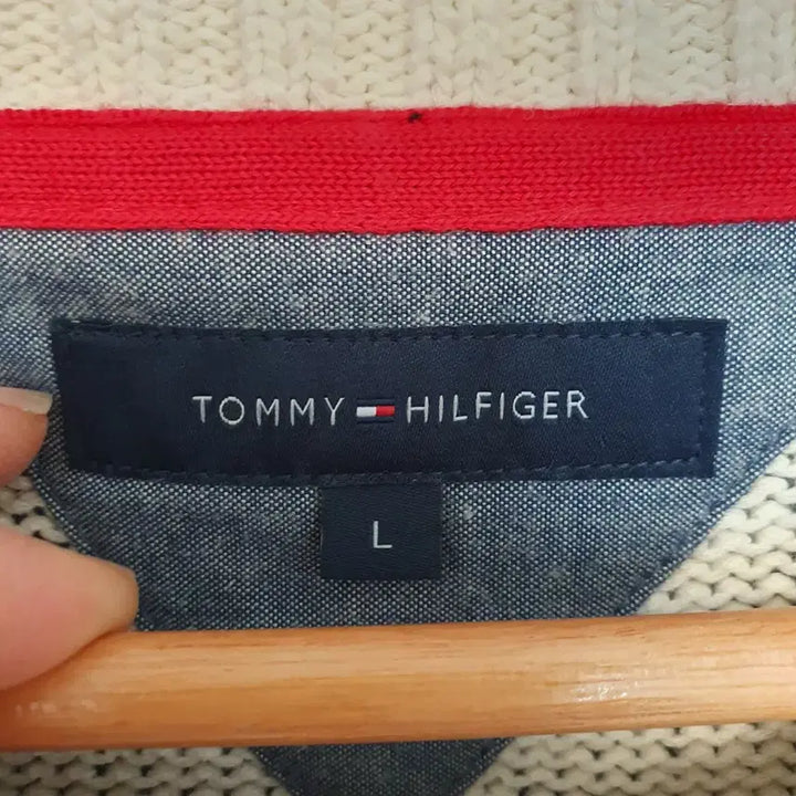 [BUNJANG] Tommy Hilfiger Striped Knit Long Sleeve T-shirt / 백화점완벽새상품)타미힐피거 스트라이프 니트 긴팔티 L