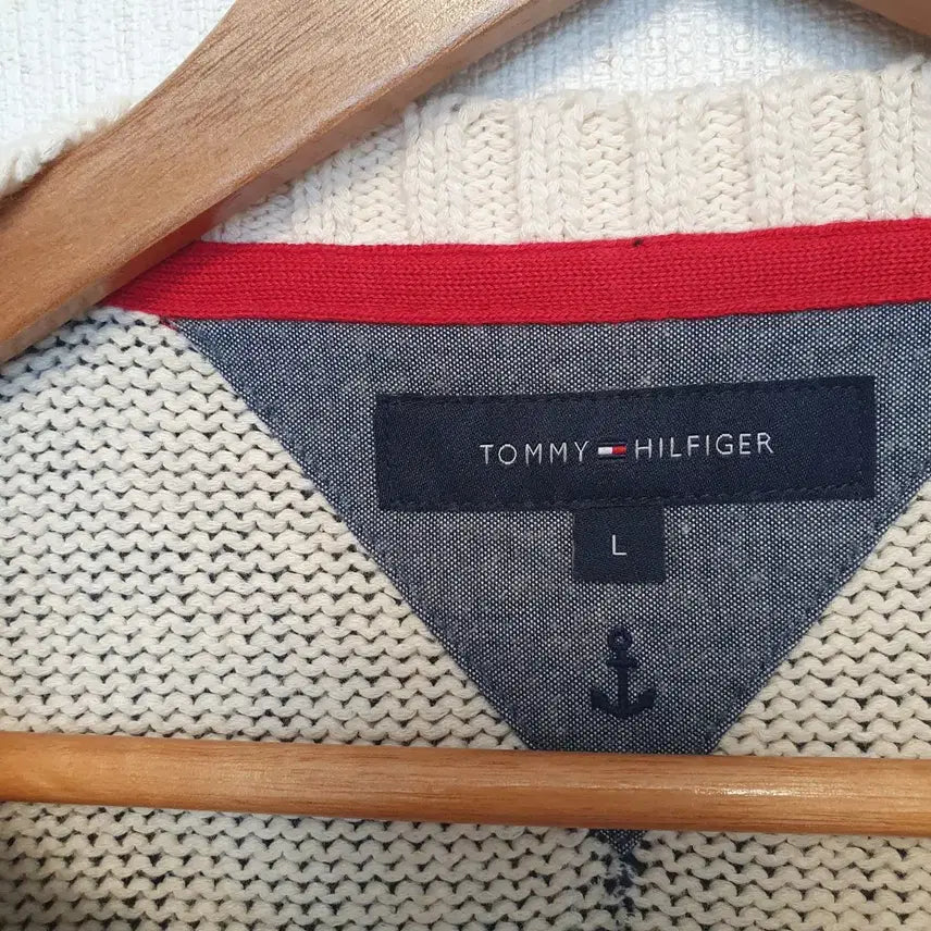 [BUNJANG] Tommy Hilfiger Striped Knit Long Sleeve T-shirt / 백화점완벽새상품)타미힐피거 스트라이프 니트 긴팔티 L