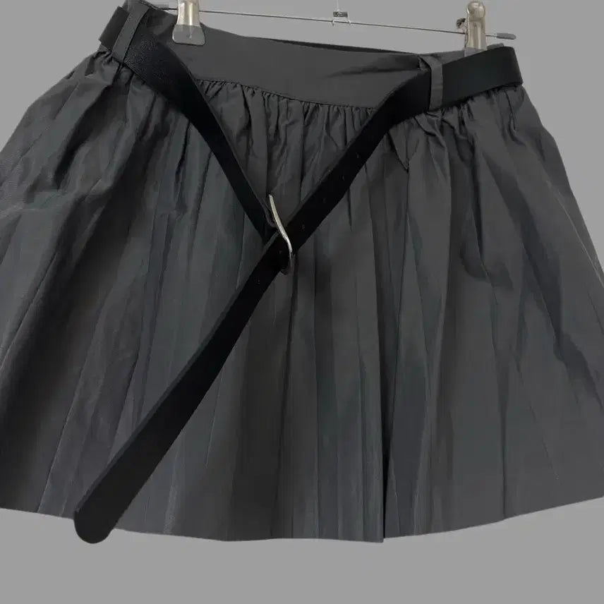 [BUNJANG] Leather Crop Top and Skirt Set / (S) 레더 크롭셋업