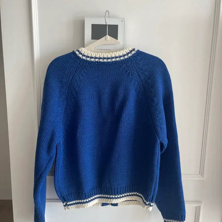 [BUNJANG] Iringmarket Blue and White Striped Knit Cardigan / 아이링마켓 가디건