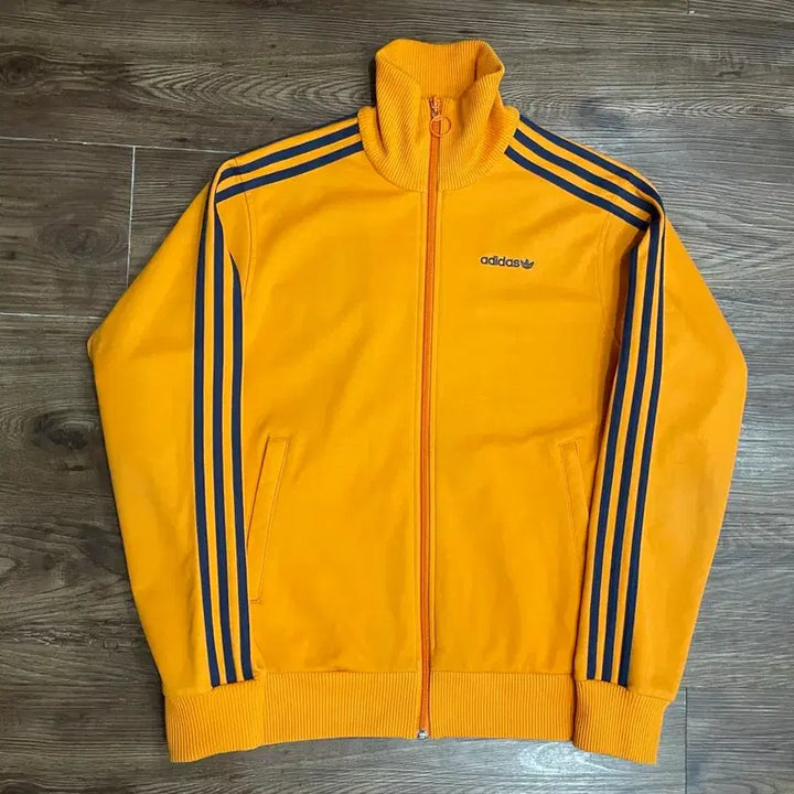 [BUNJANG] Adidas Bear Embroidered Beckenbauer Track Top Jersey / 아디다스 베어 자수 베켄바우어 트랙탑 져지 오렌지