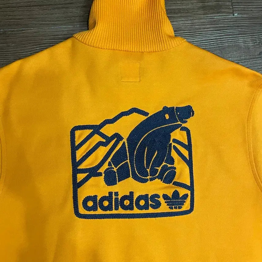 [BUNJANG] Adidas Bear Embroidered Beckenbauer Track Top Jersey / 아디다스 베어 자수 베켄바우어 트랙탑 져지 오렌지