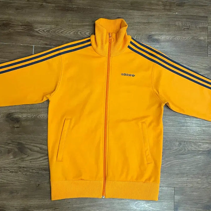 [BUNJANG] Adidas Bear Embroidered Beckenbauer Track Top Jersey / 아디다스 베어 자수 베켄바우어 트랙탑 져지 오렌지