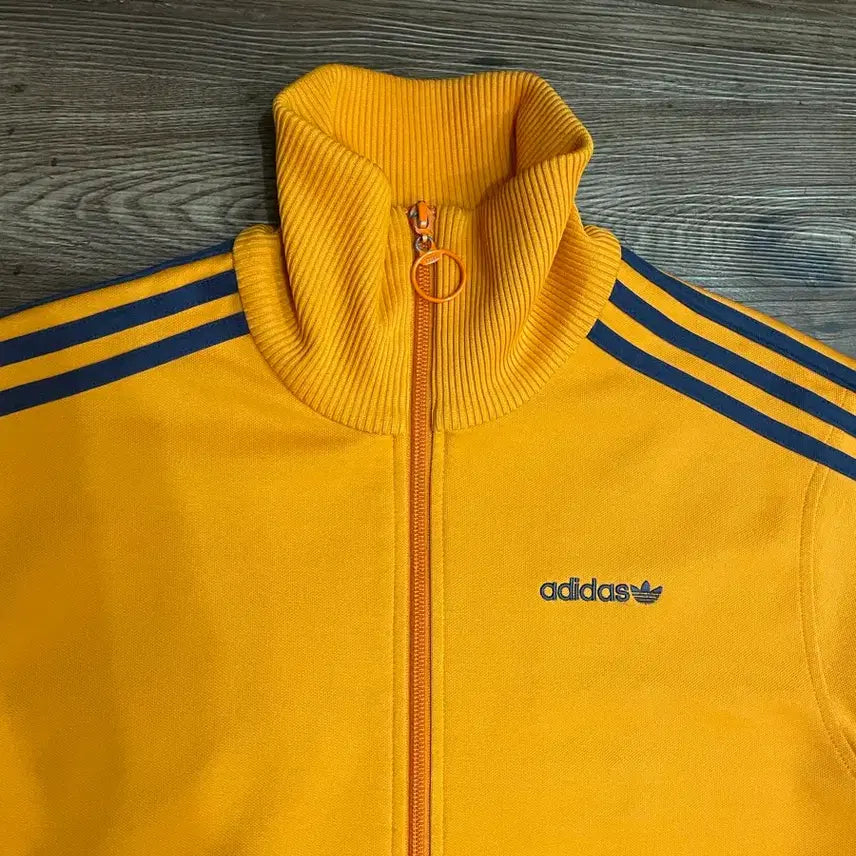 [BUNJANG] Adidas Bear Embroidered Beckenbauer Track Top Jersey / 아디다스 베어 자수 베켄바우어 트랙탑 져지 오렌지