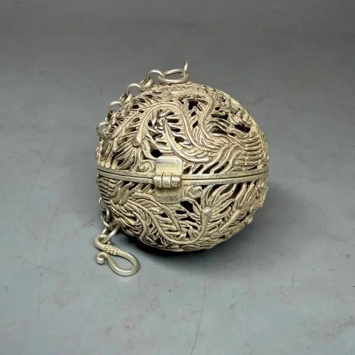 [BUNJANG] Baekdong Yongbongmun Incense Burner / 백동 용봉문 향낭 향통