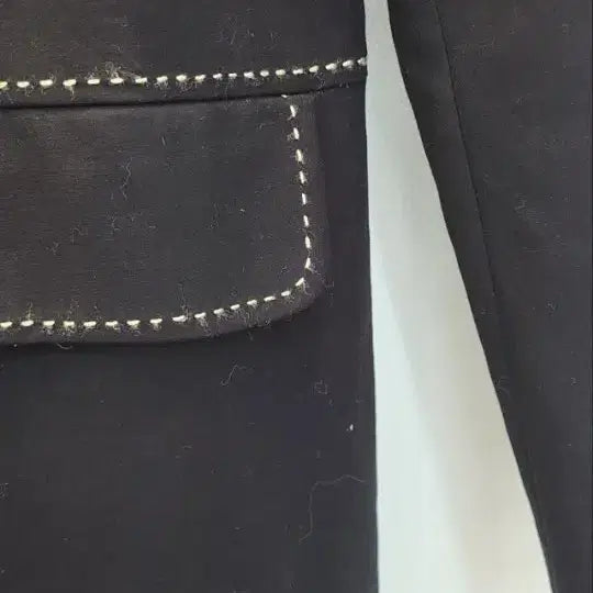 [BUNJANG] Sisley Black Stitch Coat / 시슬리 간절기코트