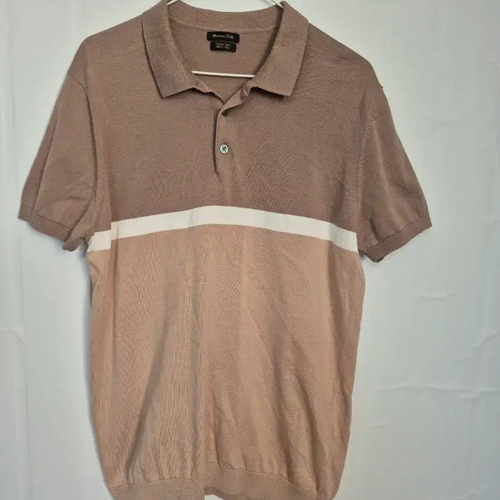 [BUNJANG] Massimo Dutti Color Block Knit Polo Shirt / 마시모두띠 배색 반팔 니트 폴로티
