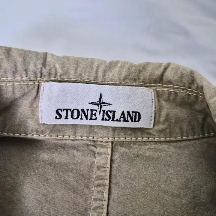 [BUNJANG] Stone Island Overshirt Sand Jacket / 23FW 스톤아일랜드 공용 기장수선 오버셔츠 M-자켓-259