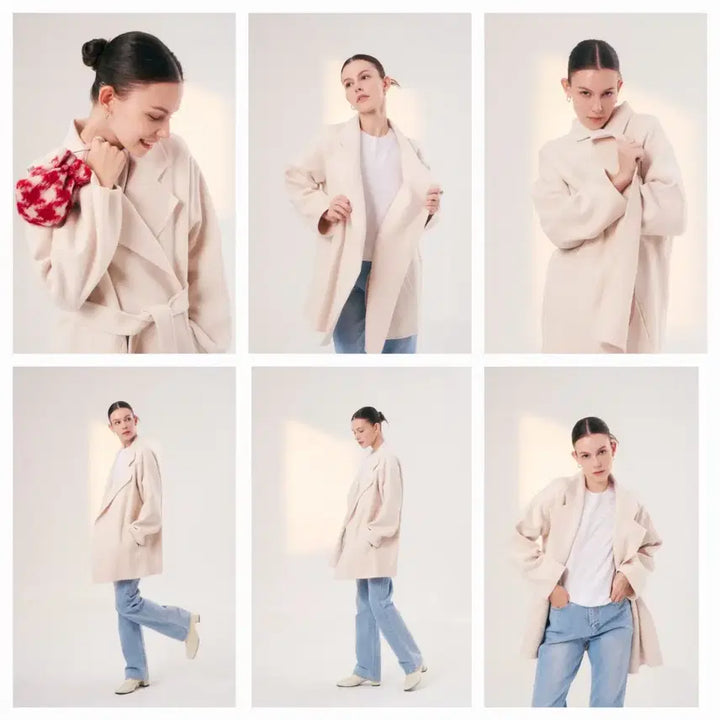 [BUNJANG] Blanchot Rune Cashmere Coat Ivory Size 1 / 블랑쇼 룬 캐시미어 코트 아이보리 1사이즈