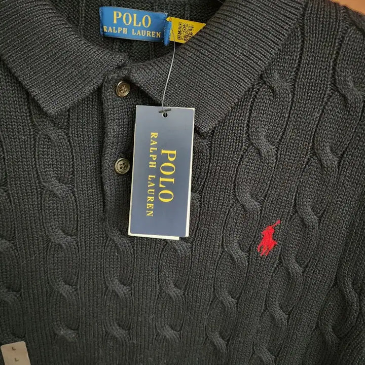 [BUNJANG] Polo Ralph Lauren Cable Knit Short Sleeve Navy Sweater / 폴로 랄프로렌 케이블 니트 반팔 네이비 팝니다.