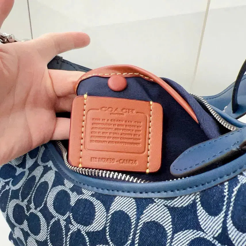 [BUNJANG] Coach Juliet Shoulder Bag in Signature Denim CAM24 / 코치 줄리엣 숄더백 인 시그니처 대님 CAM24 새상품