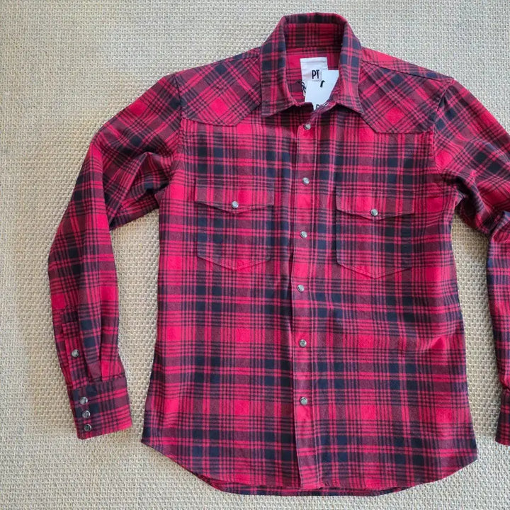 [BUNJANG] PT Torino Buffalo Check Western Workwear Shirt / PT Torino 최상급 버팔로 체크 웨스턴 워크웨어 셔츠
