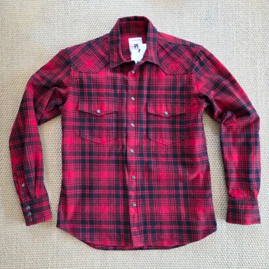 [BUNJANG] PT Torino Buffalo Check Western Workwear Shirt / PT Torino 최상급 버팔로 체크 웨스턴 워크웨어 셔츠