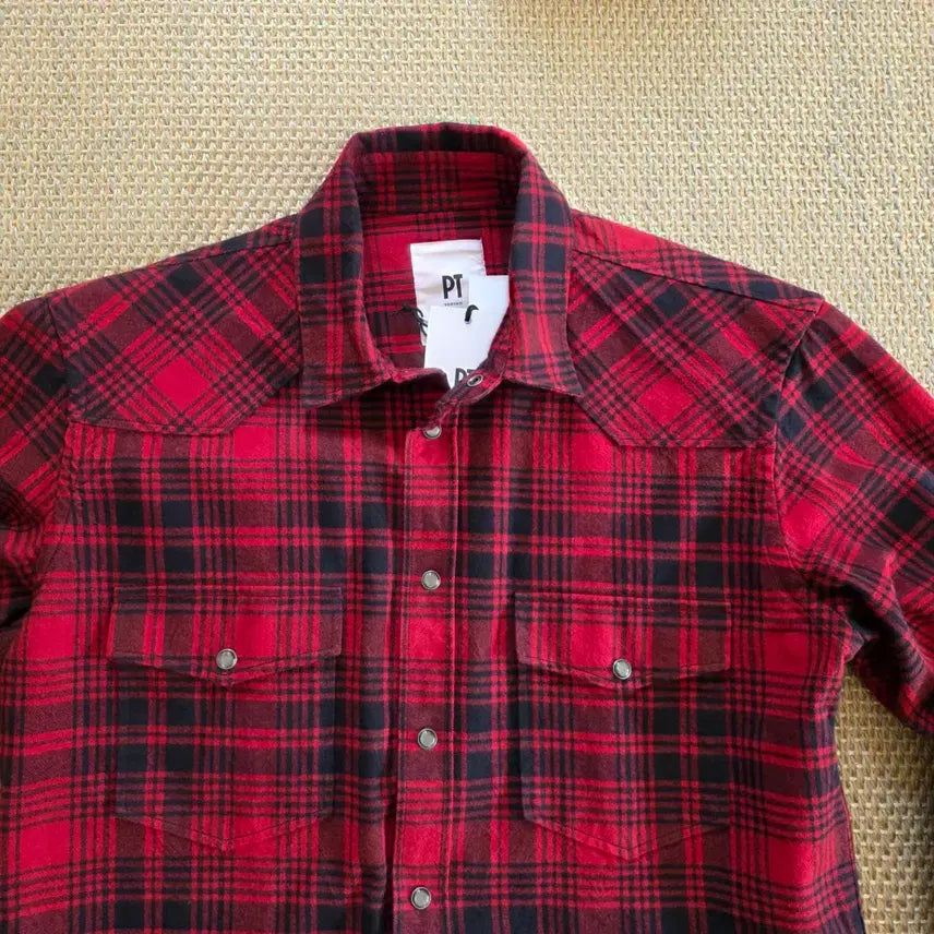 [BUNJANG] PT Torino Buffalo Check Western Workwear Shirt / PT Torino 최상급 버팔로 체크 웨스턴 워크웨어 셔츠