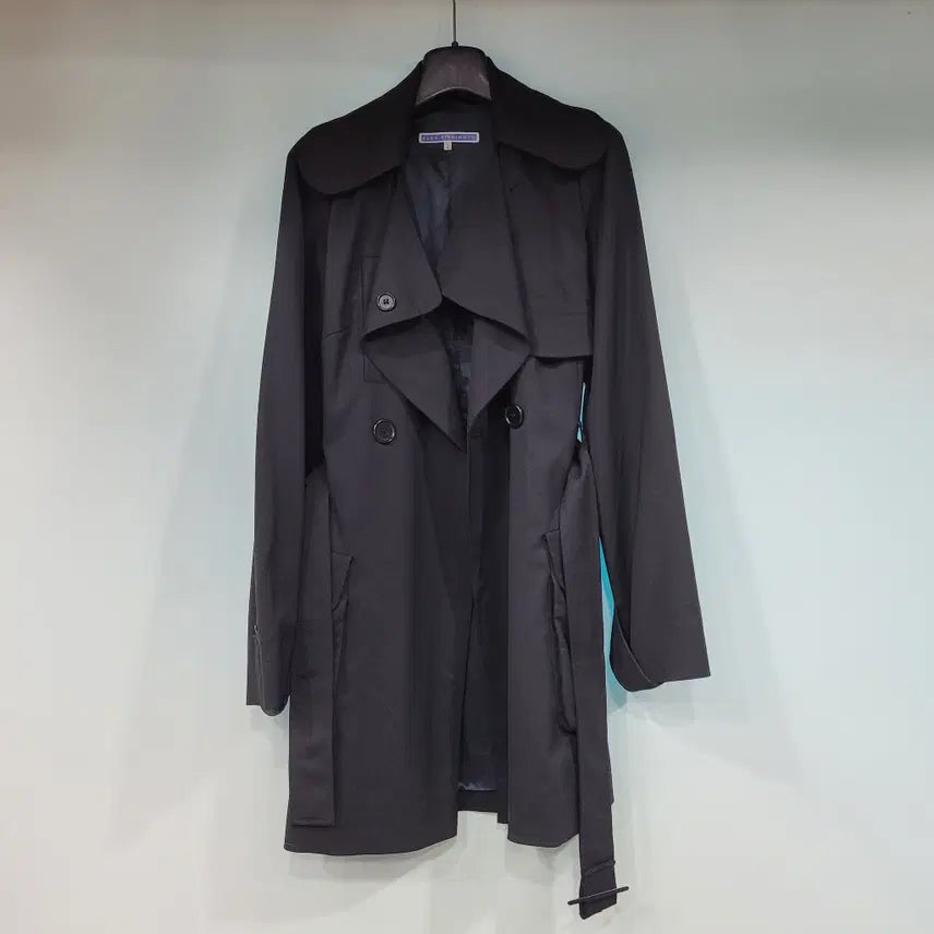 [BUNJANG] Elly Kishimoto Black Trench Coat / 엘리 키시모토 블랙 트렌치코트