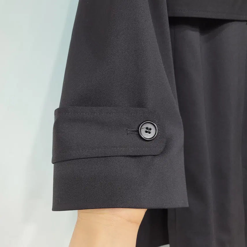 [BUNJANG] Elly Kishimoto Black Trench Coat / 엘리 키시모토 블랙 트렌치코트