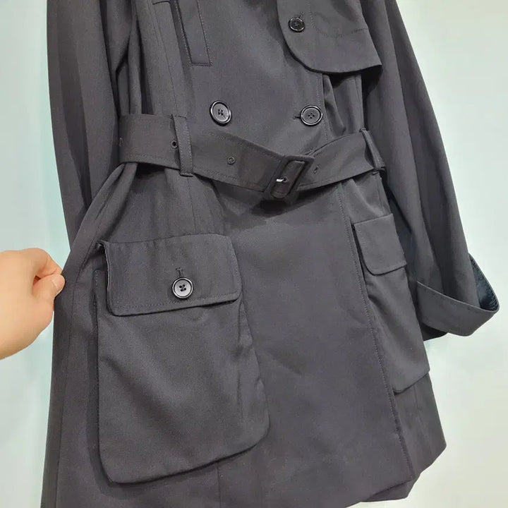 [BUNJANG] Elly Kishimoto Black Trench Coat / 엘리 키시모토 블랙 트렌치코트