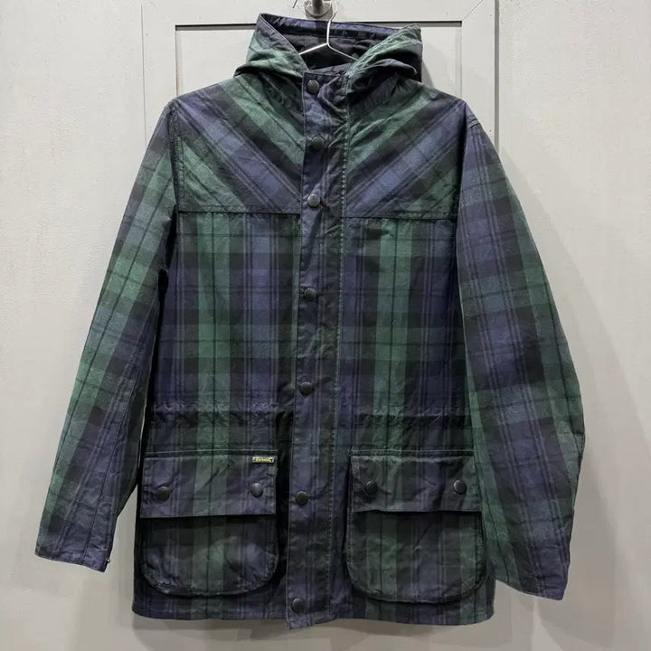 [BUNJANG] Barbour Check Wax Jacket / 38 바버 Barbour 체크 왁스 자켓