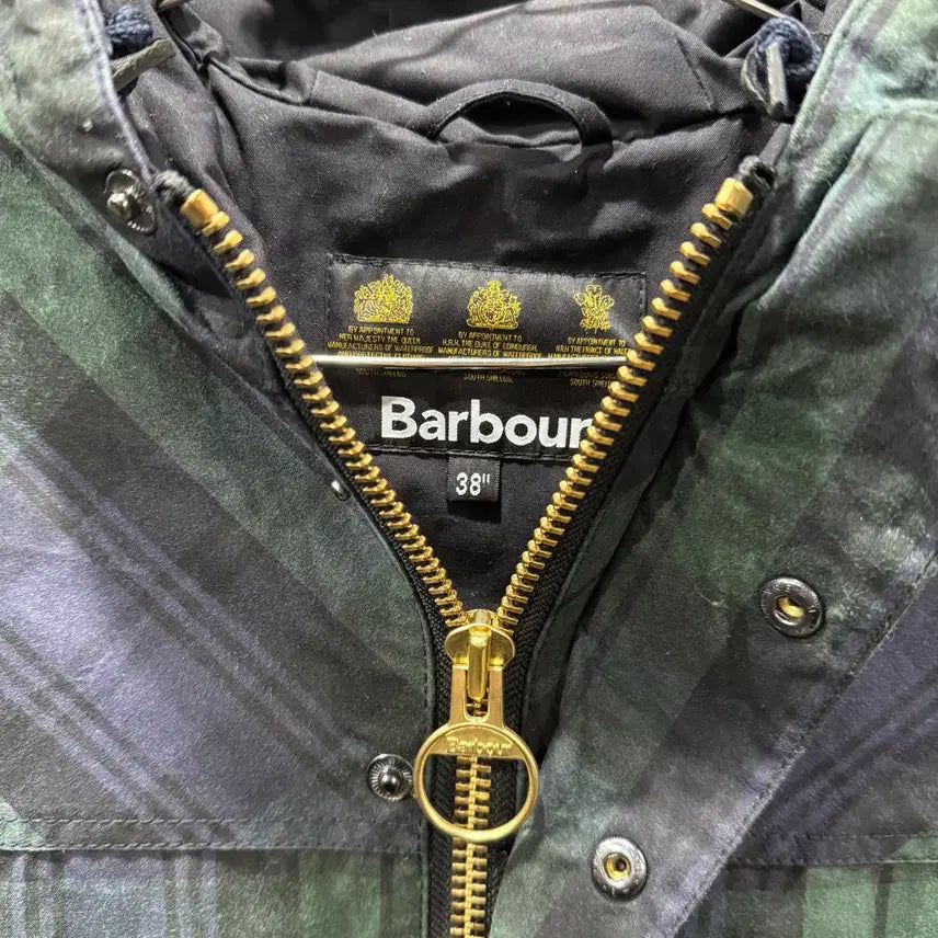 [BUNJANG] Barbour Check Wax Jacket / 38 바버 Barbour 체크 왁스 자켓
