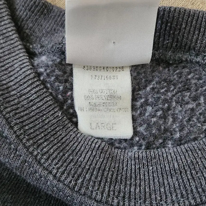 [SOLD OUT] 90s 빈티지 USA Lee 리 맨투맨 스웨트셔츠 차콜 그레이 L