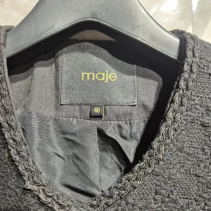 [BUNJANG] Maje Black Tweed Jacket / 마쥬 블랙 트위드 자켓