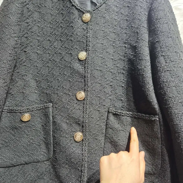 [BUNJANG] Maje Black Tweed Jacket / 마쥬 블랙 트위드 자켓