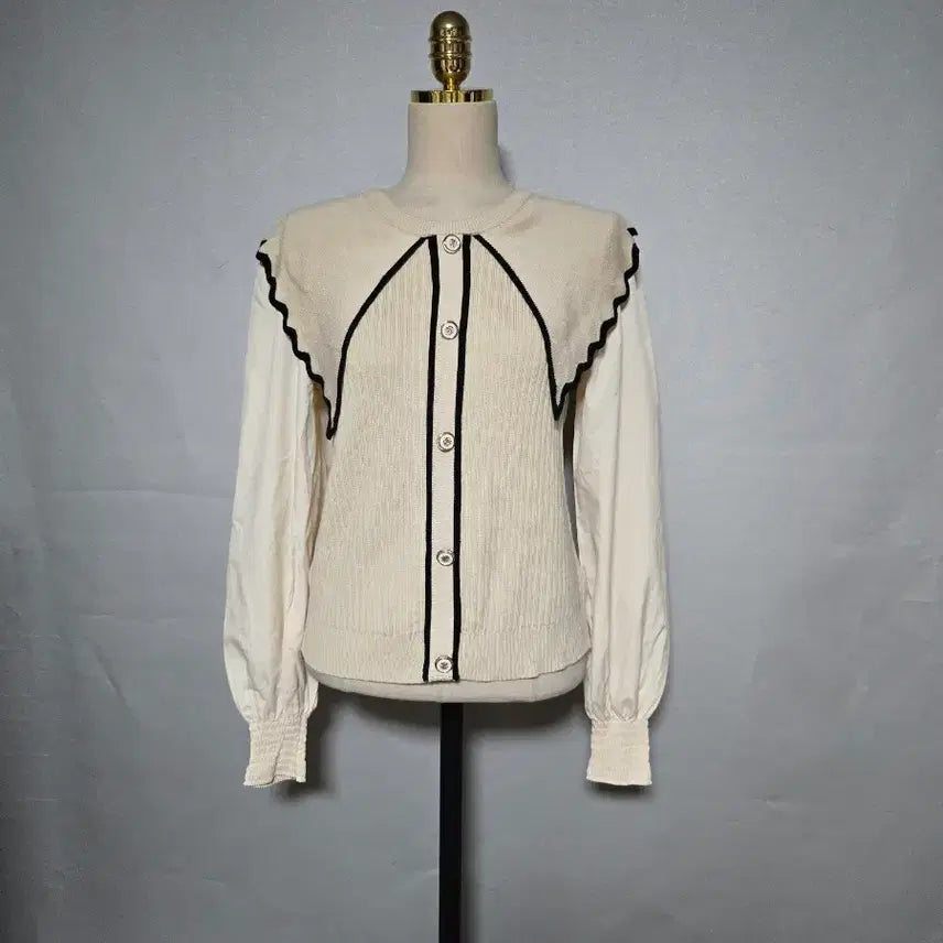 [BUNJANG] Rennie &amp; Mccoy Big Collar Spring Knit Top / 르니앤맥코이 빅카라 봄니트