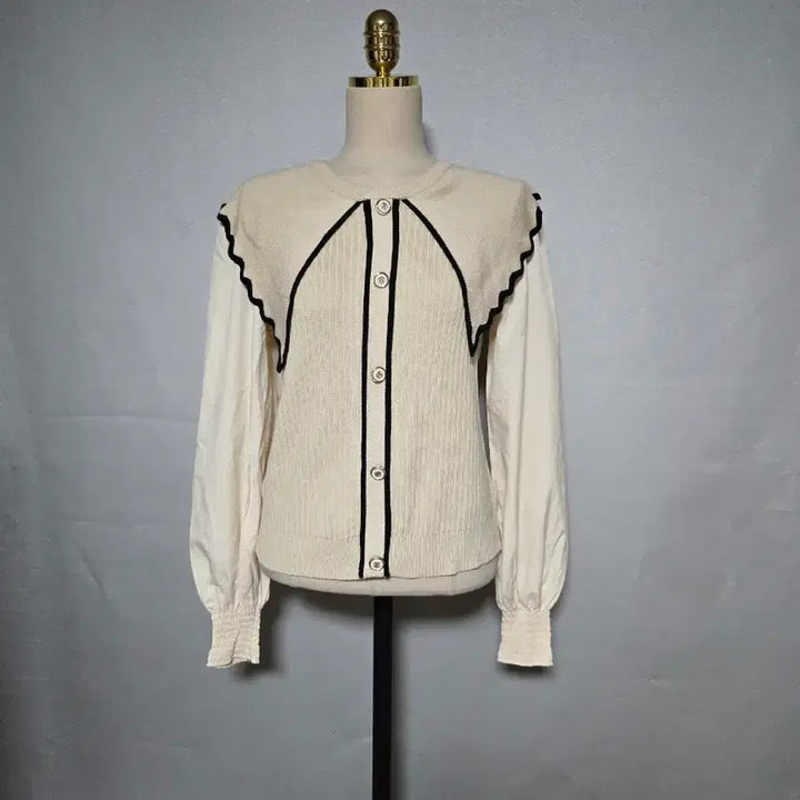 [BUNJANG] Rennie &amp; Mccoy Big Collar Spring Knit Top / 르니앤맥코이 빅카라 봄니트