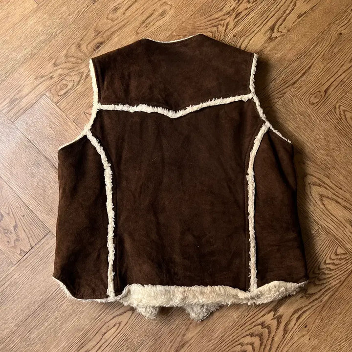 [BUNJANG] J.C Penny Suede Sherpa Lined Vest / [M]90&