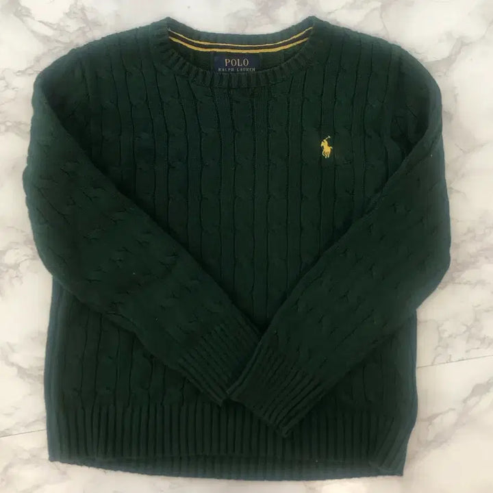 [BUNJANG] Polo Green Knit Sweater / 폴로 초록색 니트