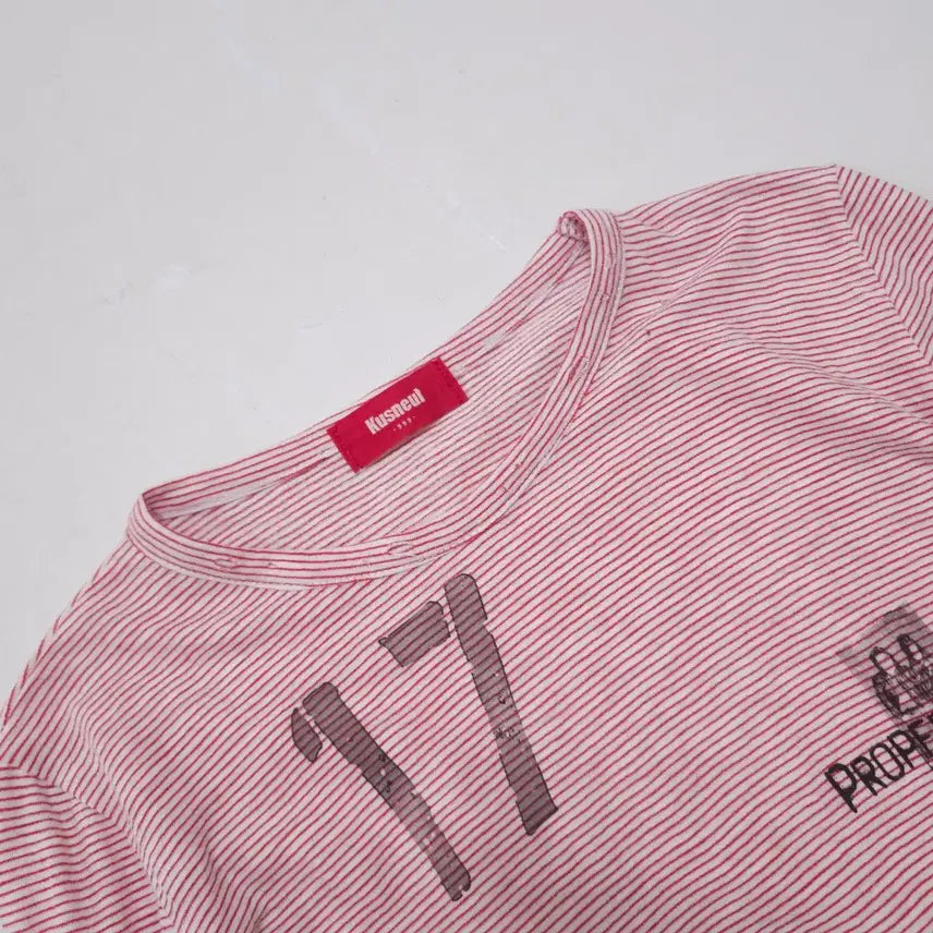 [BUNJANG] Kusnerf Striped Long Sleeve / 쿠스너프 프린팅 스트라이프 롱슬리브