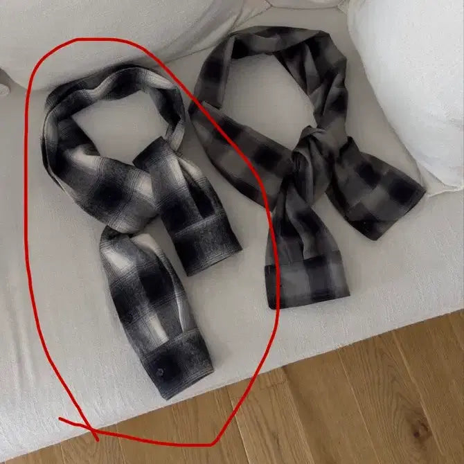 [BUNJANG] LCDC Check Cuff Scarf / LCDC 진증용 CHECK CUFF 스카프