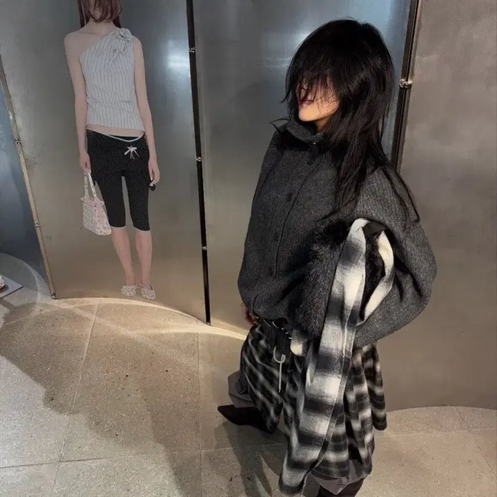[BUNJANG] LCDC Check Cuff Scarf / LCDC 진증용 CHECK CUFF 스카프