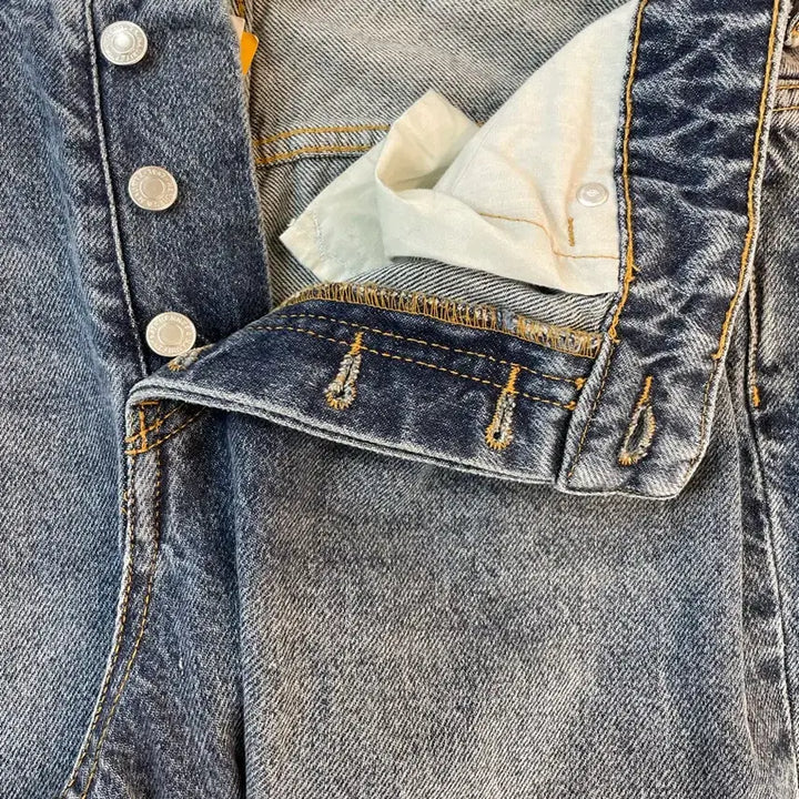 [BUNJANG] H&amp;M Denim Straight High-waist Jeans / H&amp;M 데님 스트레이트 하이웨스트 청바지 44