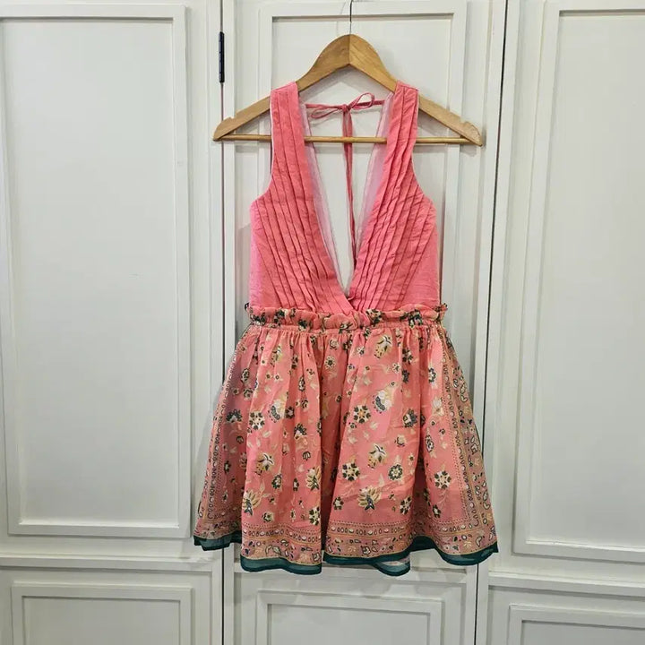 [BUNJANG] Vintage Floral Mini Dress / 플라워 패턴 미니 원피스