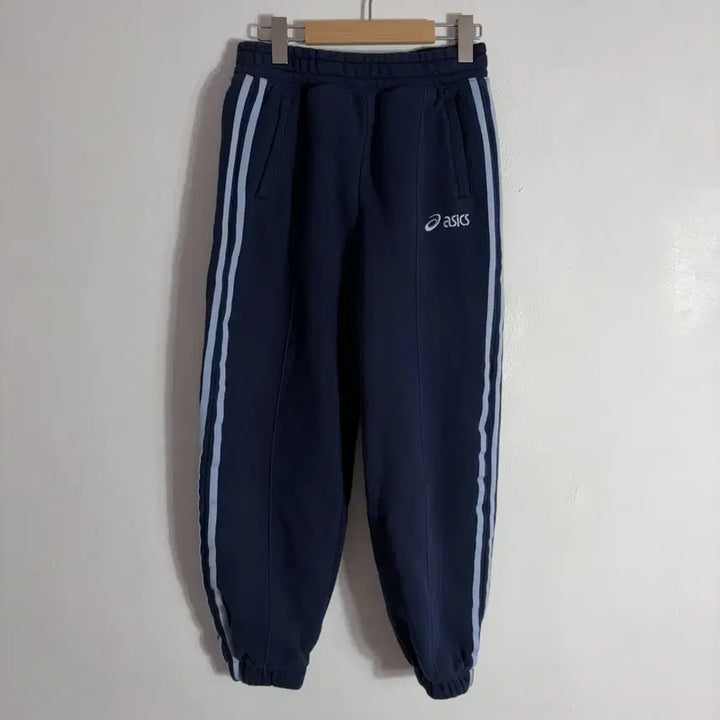 [SOLD OUT] 아식스 삼선 트레이닝 조거팬츠 네이비(S)