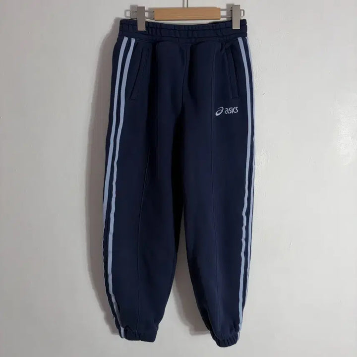 [SOLD OUT] 아식스 삼선 트레이닝 조거팬츠 네이비(S)