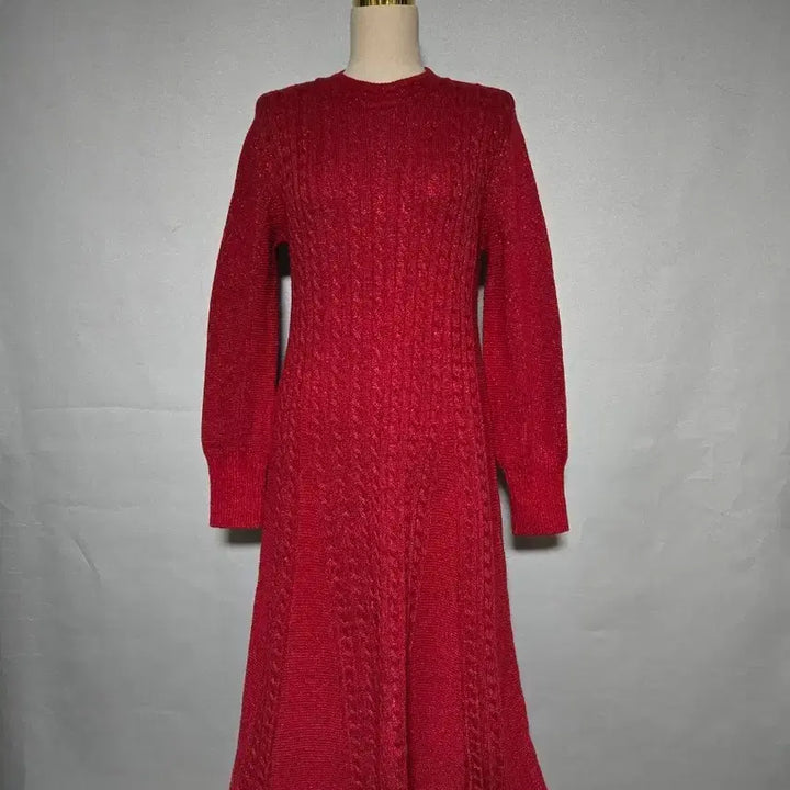 [BUNJANG] The Handmade Deep Red Long Knit Dress / 더핸드메이드 딥레드 롱원피스