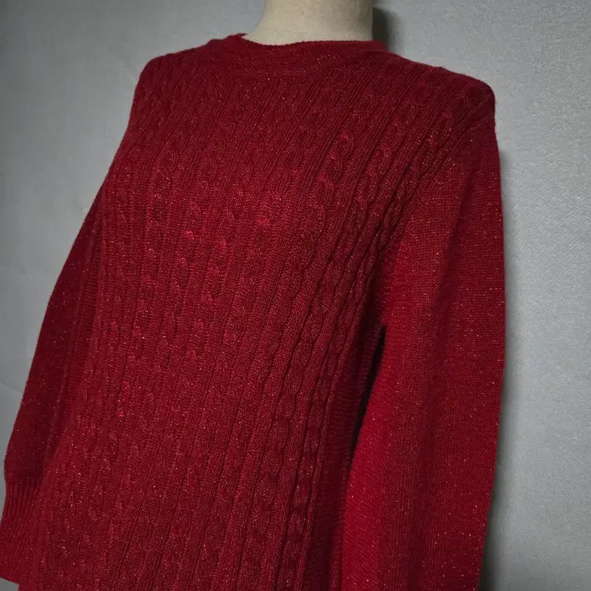 [BUNJANG] The Handmade Deep Red Long Knit Dress / 더핸드메이드 딥레드 롱원피스