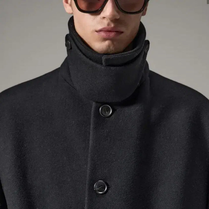 [BUNJANG] Noise Wool 90% High Quality Balmacaan Coat / [새상품] 노이스 울 90% 하이퀄리티 오버핏 발마칸 코트(정가59만)